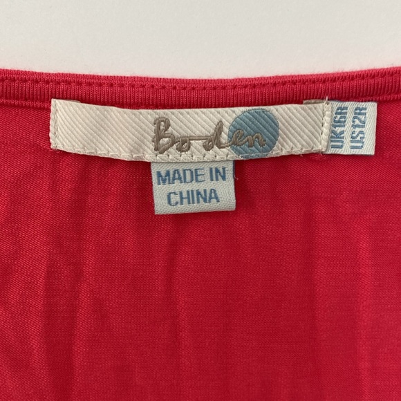 Pretty coral Boden jersey top - New - Picture 3 of 4